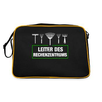Leiter des Rechenzentrums Garten Boss Chef Gärtner - Retro Tasche - Schwarz/Gold - Hinten