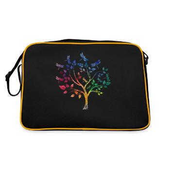 Dragonfly gift idea tree - Retro Bag - black/gold - Back