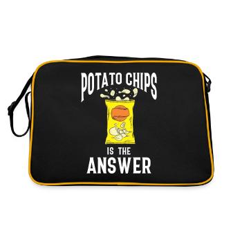 Chips de pommes de terre Snack Fast Food Pommes de terre - Sac Retro - noir/or - Dos