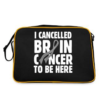 I defeated my brain tumor Brain Cancer - Retro Bag - black/gold - Back