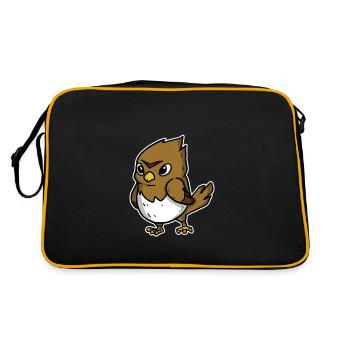 Faucon Adler Bussard Vogel Idée cadeau - Sac Retro - noir/or - Dos