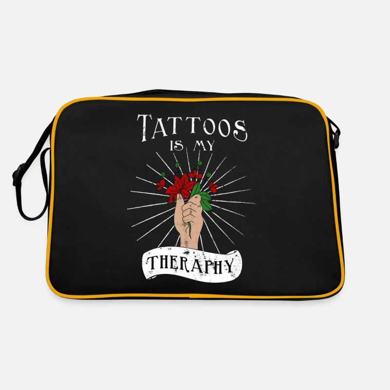 Tattoos sind meine Therapie Tätowierer Retro Tasche