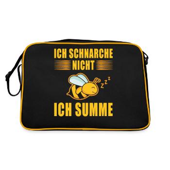 Bee bees sleep i don't snore i sum - Retro Bag - black/gold - Back