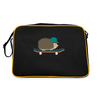 patineur patin hérisson - Sac Retro - noir/or - Dos