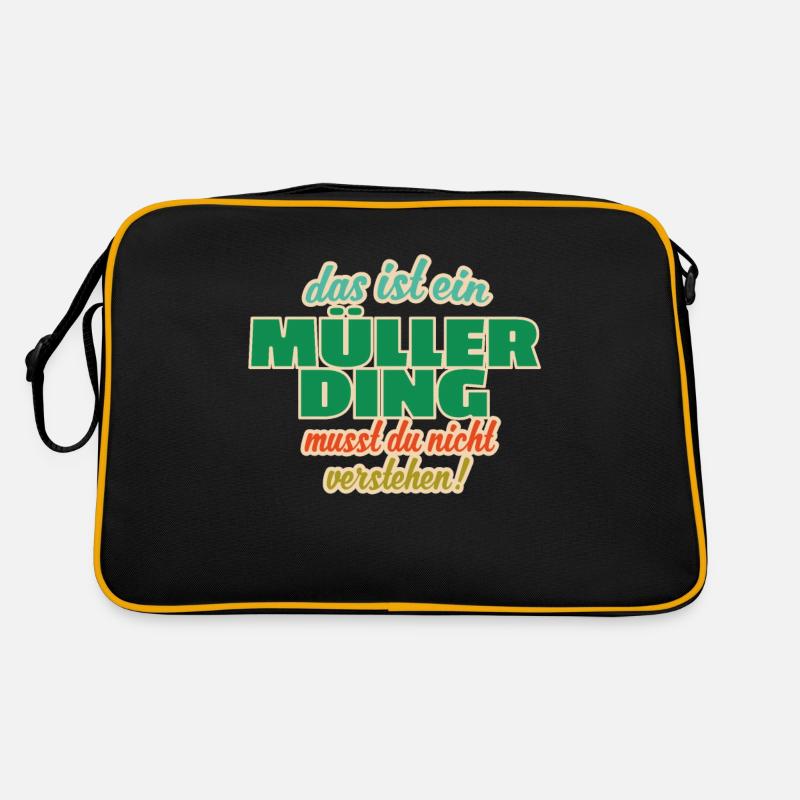 Nachname Müller Ding Name Familienname Geschenk Retro Tasche