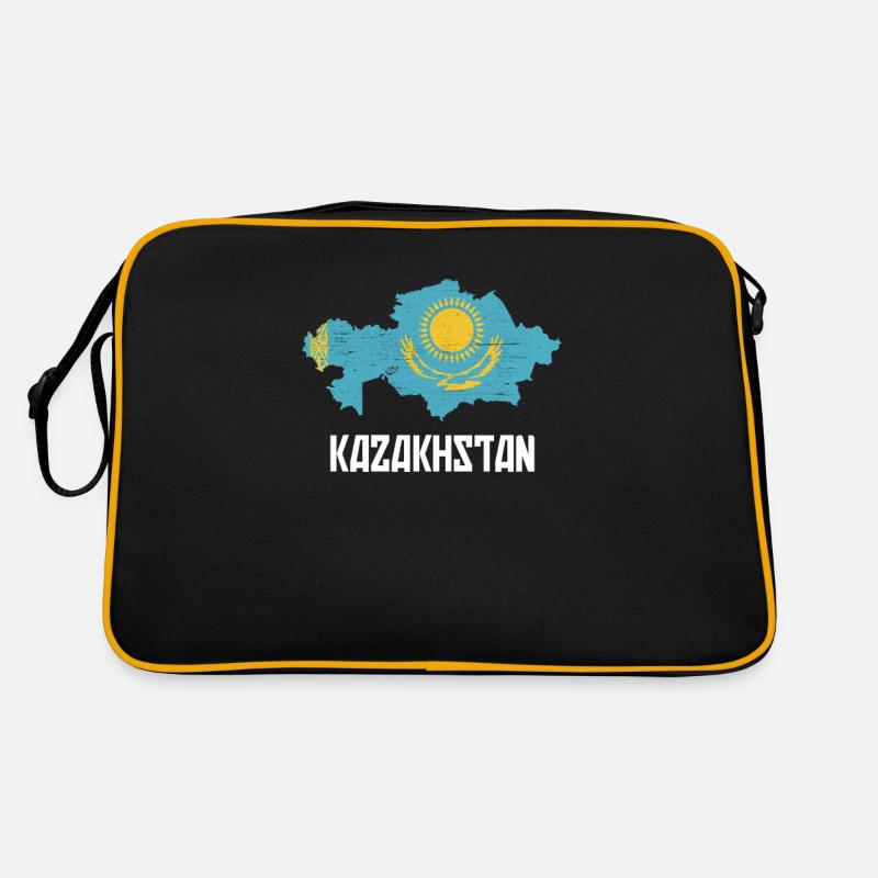 Republik Kasachstan Flagge Kazakhstan Kasache Retro Tasche