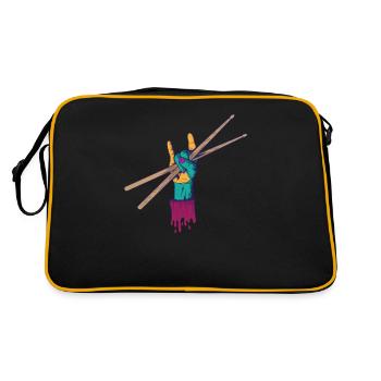 Drumsticks Music Drummer Drumsticks - Retro Bag - black/gold - Back