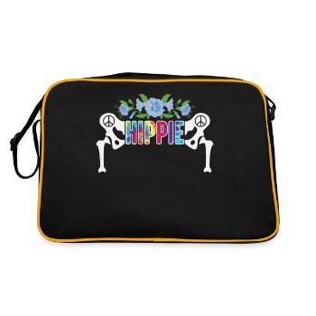 Chirurge de l’articulation de la hanche chirurgicale récupération hippie fleur - Sac Retro - noir/or - Dos