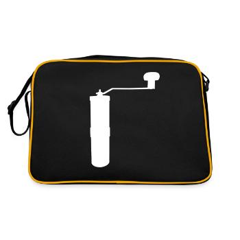 Coffee grinder coffee logo coffee love coffee gift - Retro Bag - black/gold - Back