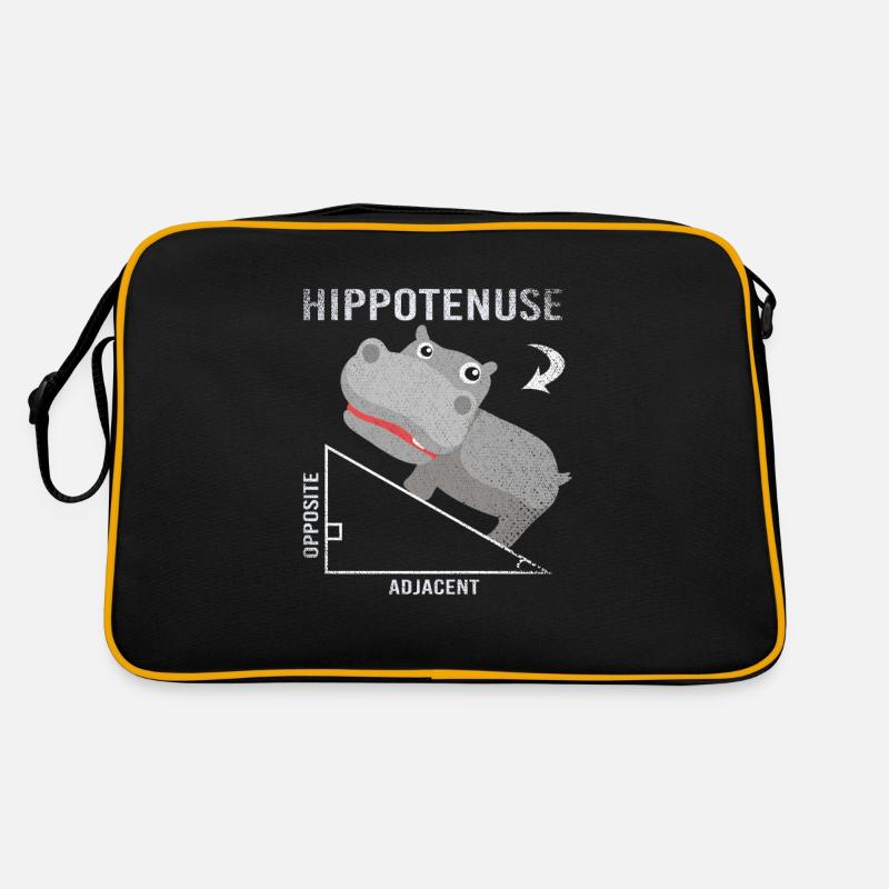 Hippopotamus Mathematiker Retro Tasche