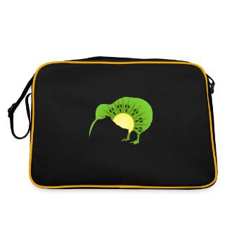 Oiseau kiwi Nouvelle-Zélande drôle - Sac Retro - noir/or - Dos