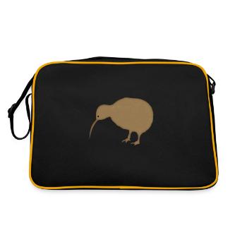 Oiseau kiwi Nouvelle-Zélande drôle - Sac Retro - noir/or - Dos