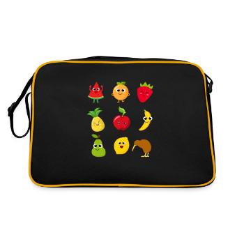 Oiseau kiwi Nouvelle-Zélande drôle - Sac Retro - noir/or - Dos