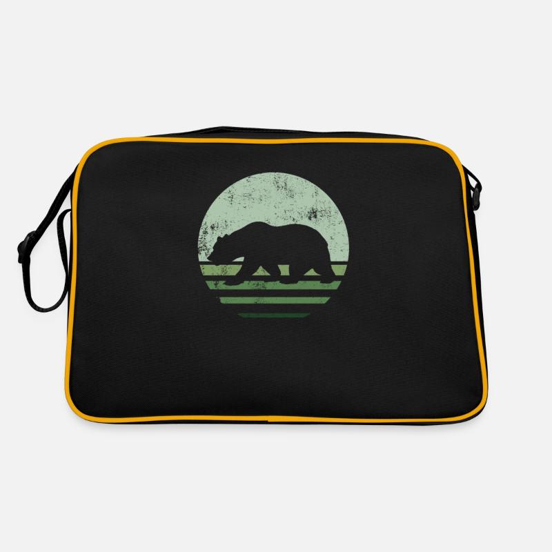 Retro brown bear Retro Bag