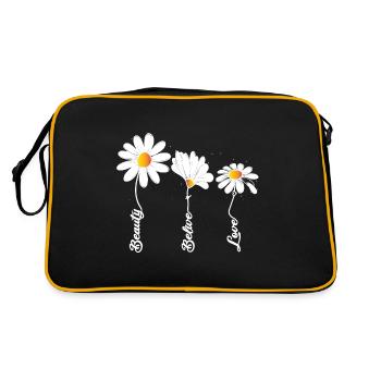 Chemise Marguerite femme et t-shirt femme à fleurs - Sac Retro - noir/or - Dos