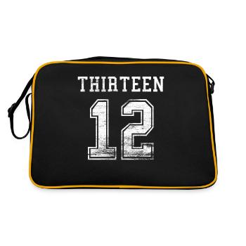 Football 12 thirteen - Retro Bag - black/gold - Back