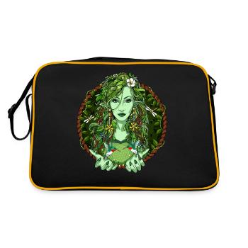végétal d’Ayahuasca - Sac Retro - noir/or - Dos