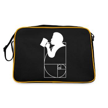 Géométrie drôle de buveur de bière de rapport d'or - Sac Retro - noir/or - Dos