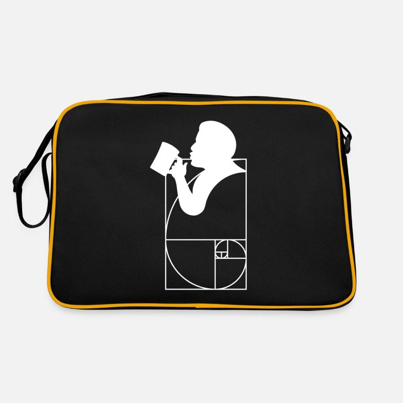 Géométrie drôle de buveur de bière de rapport d'or Sac Retro