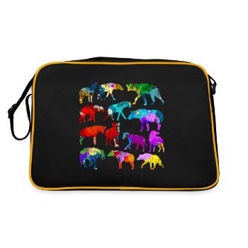 Hyène Afrique savane - Sac Retro - noir/or - Dos