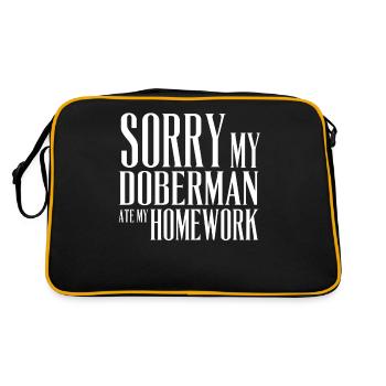 DOBERMAN - Sac Retro - noir/or - Dos