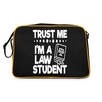 Cadeau étudiant en droit - Sac Retro - noir/or - Dos
