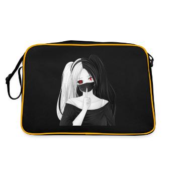 Gesugao Yandere Ecchi Otaku Waifu Anime - Sac Retro - noir/or - Dos