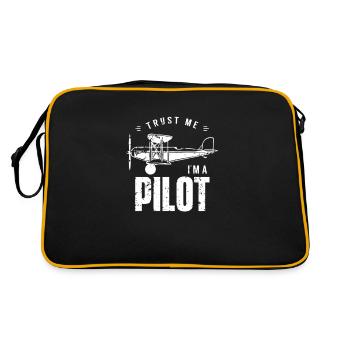 Croyez-moi, je suis pilote - Sac Retro - noir/or - Dos