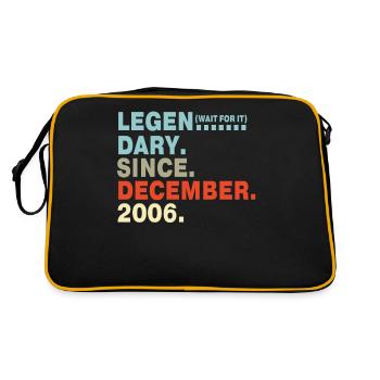 Funny saying for 14th birthday born in 2006 - Retro Bag - black/gold - Back