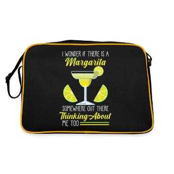 Hilarant Margarita Tequila Drôle de consommation d'alcool - Sac Retro - noir/or - Dos