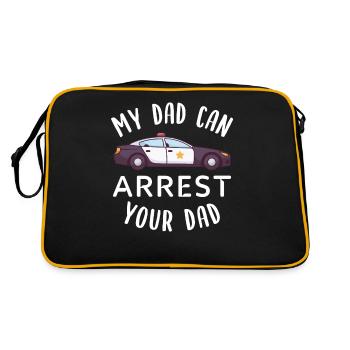 Police officer gift for kids - Retro Bag - black/gold - Back