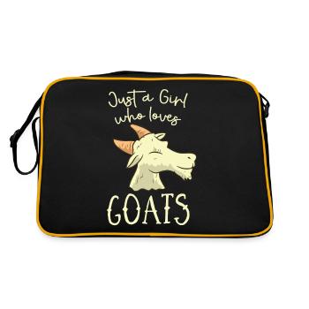 Juste une fille qui aime les chèvres Chèvres Filles - Sac Retro - noir/or - Dos