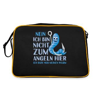 Angler - Retro Tasche - Schwarz/Gold - Hinten