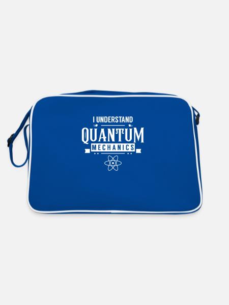 Student Physics Science Physicist Formula - Retro Bag - blue/white - Back