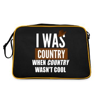 i was country when country wasnt cool - Retro Bag - black/gold - Back