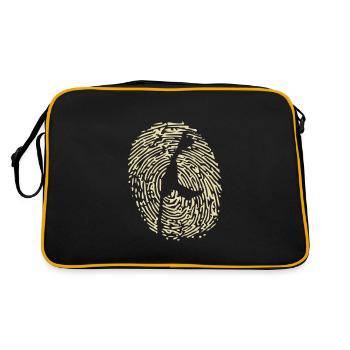 Sylt - Retro Tasche - Schwarz/Gold - Hinten