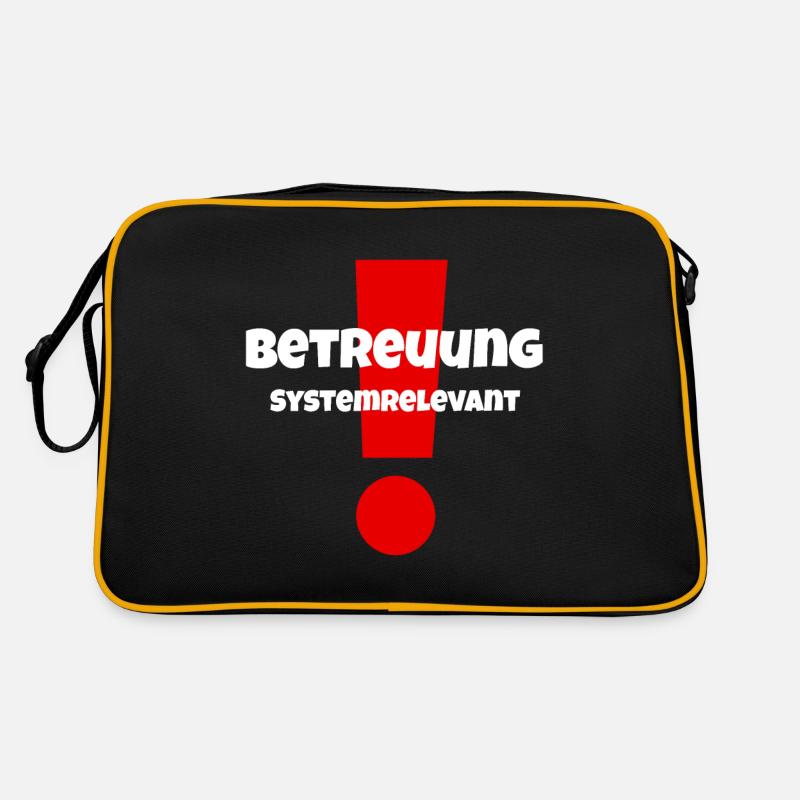 Betreuung systemrelevant Geschenkidee Pflege Retro Tasche