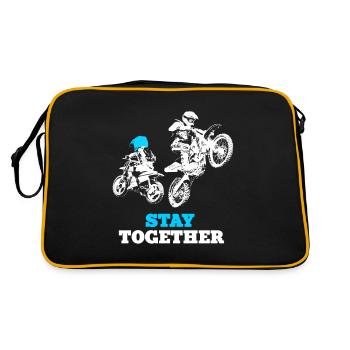 Équipe de motocross père fils sport - Sac Retro - noir/or - Dos