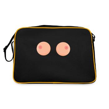 Boobs boobs tits - Retro Bag - black/gold - Back