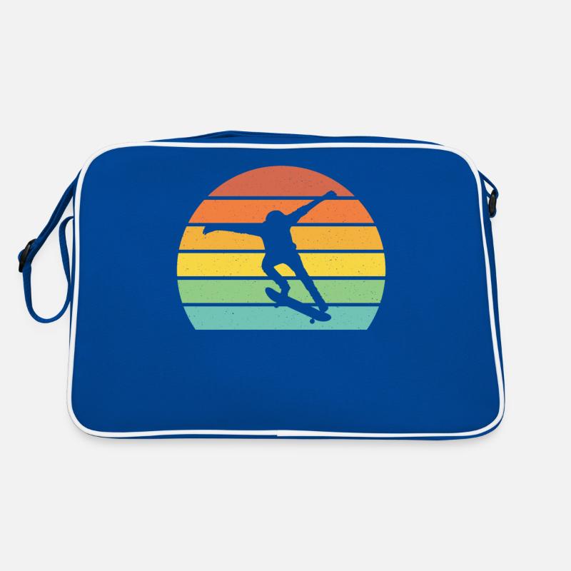 Skateboarding retro sunset cool skateboarder gift Retro Bag