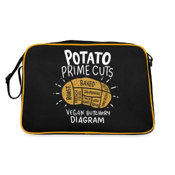 Crime drôle de pomme de terre - Sac Retro - noir/or - Dos