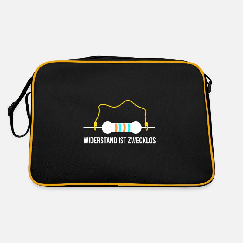 Physik - Retro Tasche - Schwarz/Gold