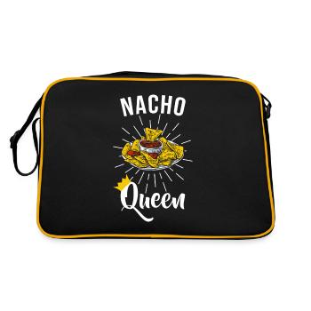 Nacho Queen Mexican Food Tacos Nachos - Retro Bag - black/gold - Back