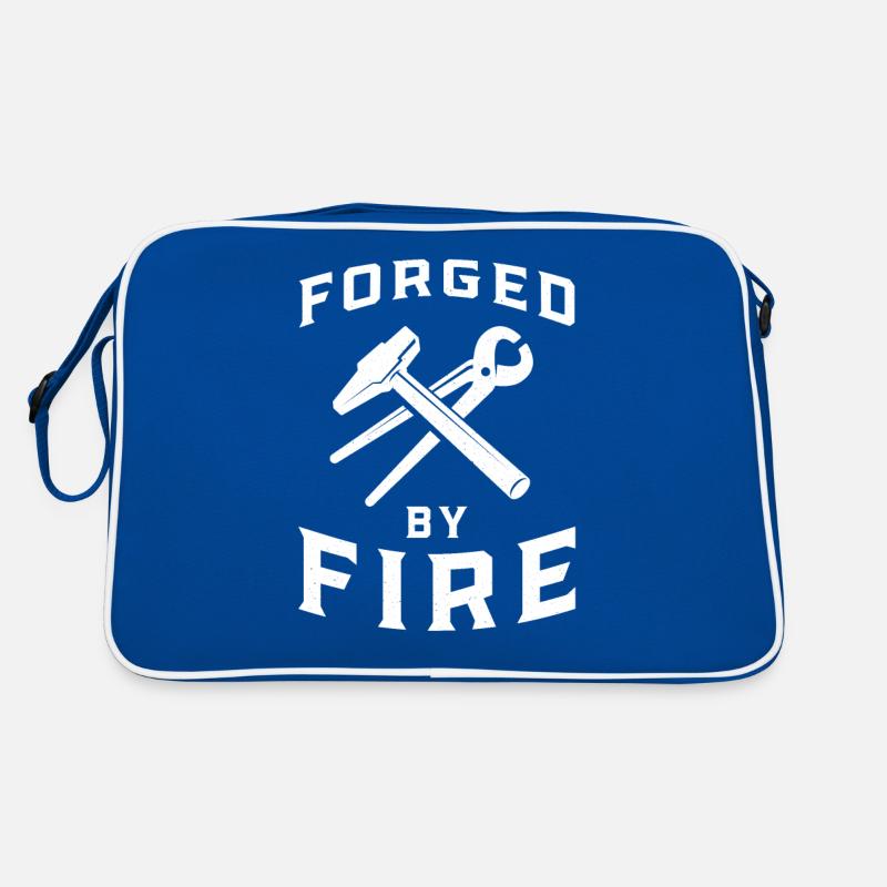 Forgé par le feu - forge - cadeau de forgeron Sac Retro