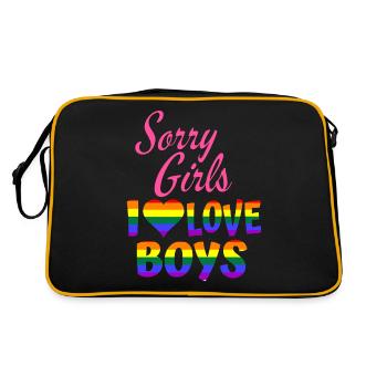 sorry girls i love boys - Retro Tasche - Schwarz/Gold - Hinten