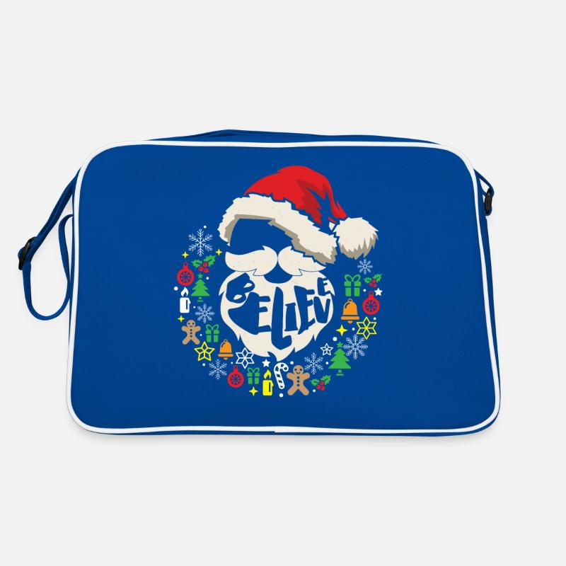 Croyez Noël | Cadeau de joyeuses fêtes de Santa drôle Sac Retro