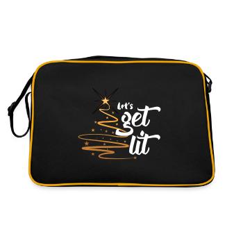 Permet d'être éclairé Arbre étoilé magique | Joyeux Noel - Sac Retro - noir/or - Dos