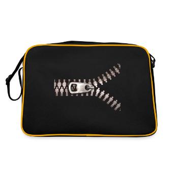 Zipper pants zipper gift idea - Retro Bag - black/gold - Back