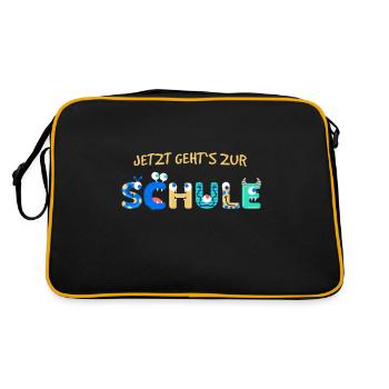Scolarisation École 1er jour de rentrée scolaire - Sac Retro - noir/or - Dos