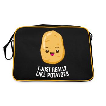J’aime la pomme de terre J’aime la pomme de terre t-shirt - Sac Retro - noir/or - Dos